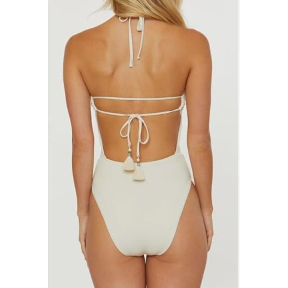 ISABELA ROSE ONE PIECE SWIMSUIT WOMENS COLOR BEIGE SIZE SMALL - Picture 3 of 9